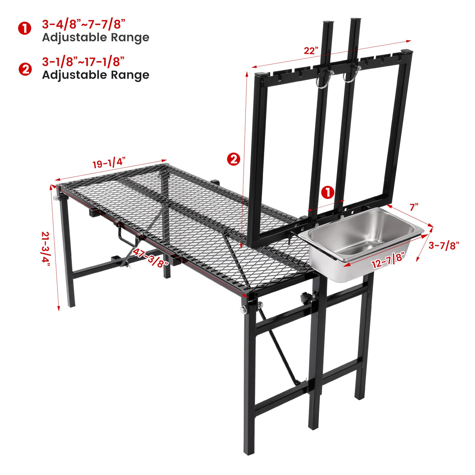 Goat Horned Milking Stand w/ Feed Bin For Sheep Trimming Hoof Adjustable size