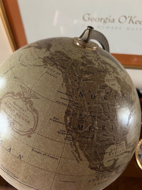 Replogle Globe Leather 12" Brown Vintage Library, Study, Office