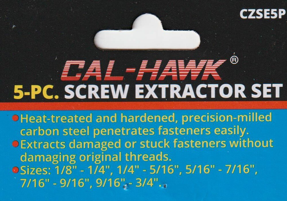 New in Factory Package 5 pc. Screw Bolt Extractor Puller Set Broken Bolt