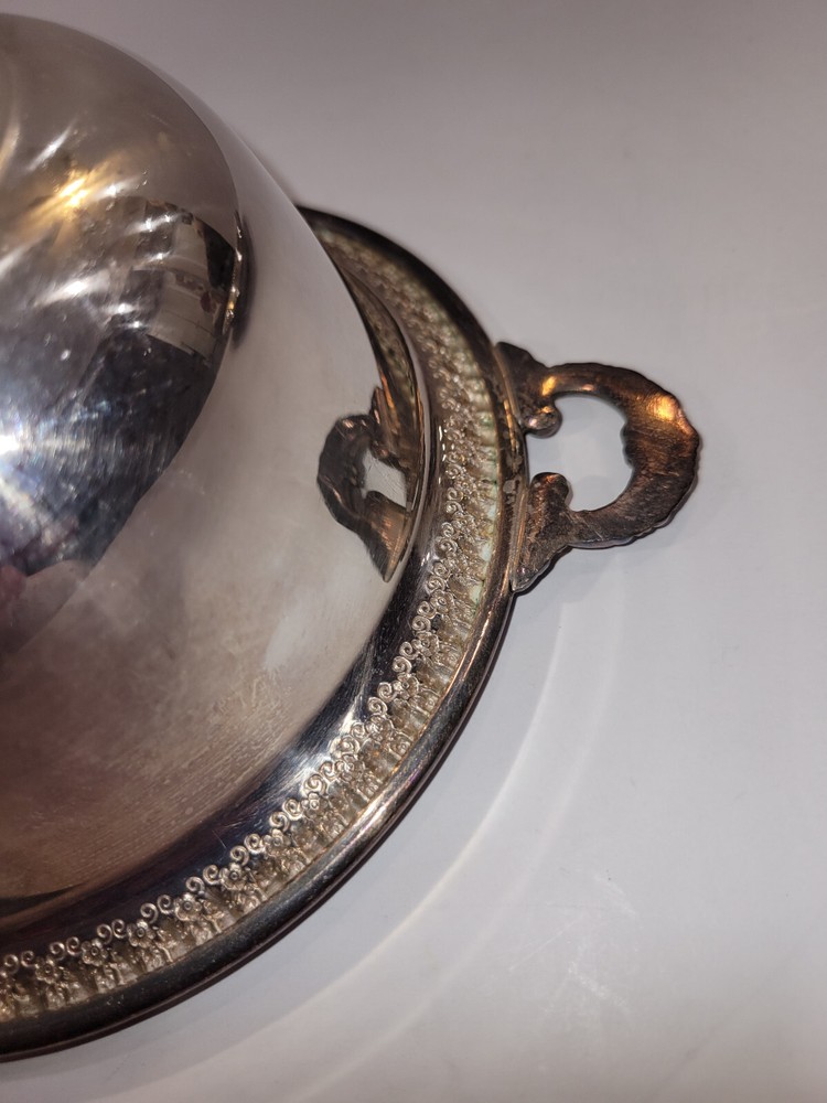 Wilcox IS Intern'l Silver Plate Brandon Hall Handled Sauce Bowl w Under Plate