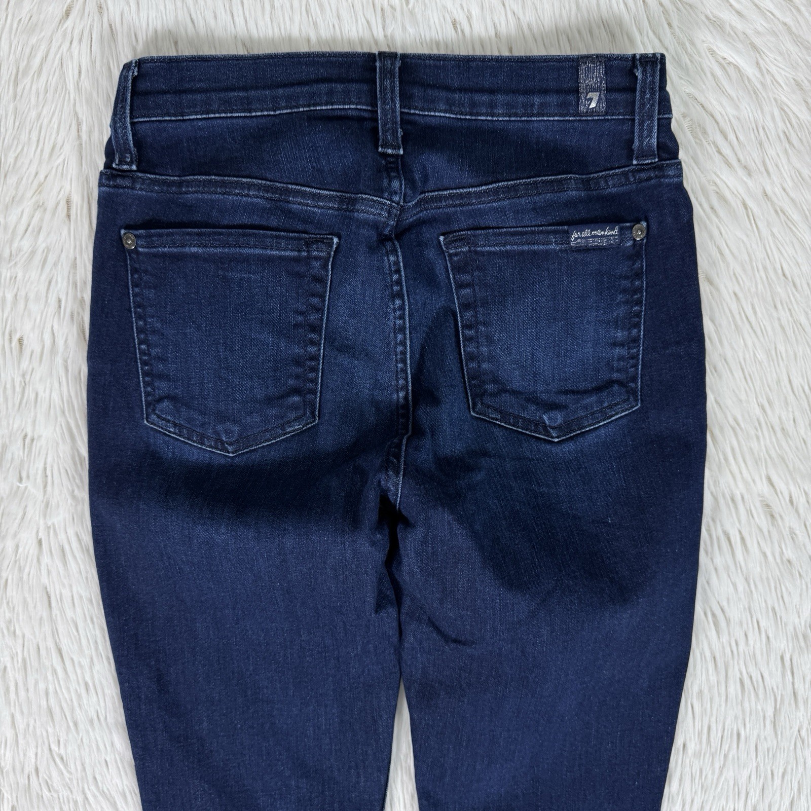 7 For All Mankind Gwenevere Dark Wash High Waist Ankle Denim Jeans Women's 26