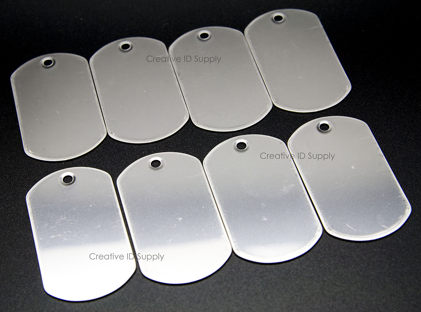 WHOLESALE 10 25 50 100 BLANK STAINLESS STEEL DOG TAG MILITARY SPEC SHINY MATTE