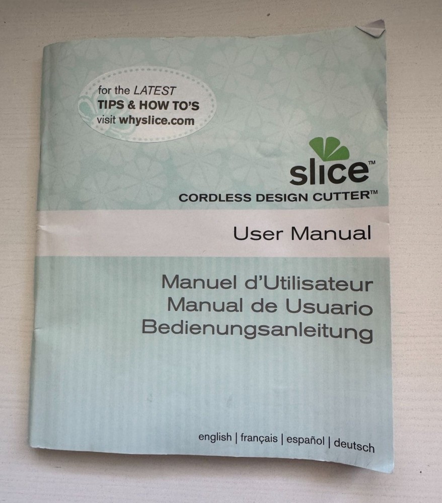 Slice Design Cutter by Making Memories User Manual Instructions
