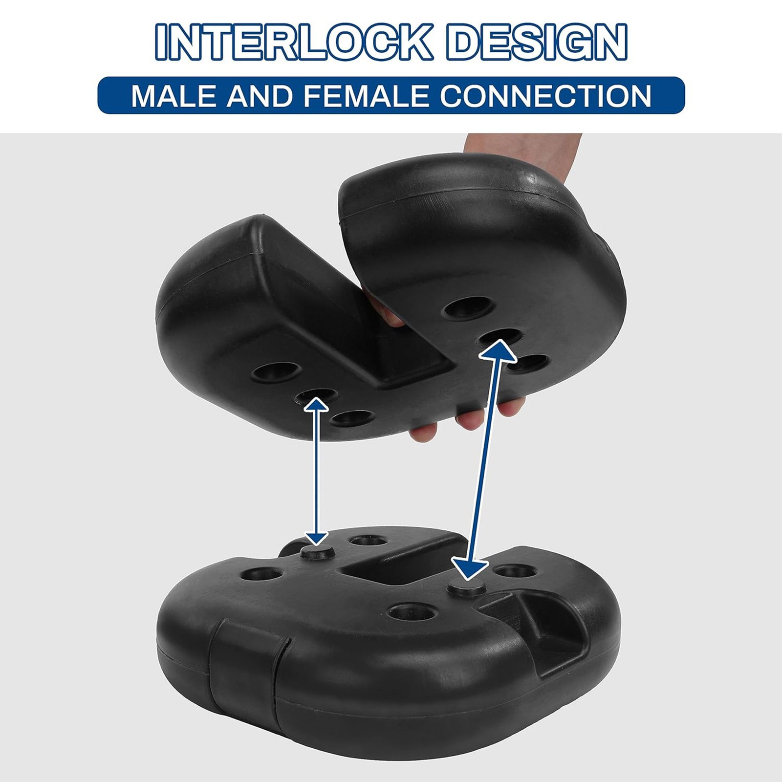 Elevon 4 Pack Canopy Weights to Secure Outdoor Tents, Canopies, Umbrellas, Black