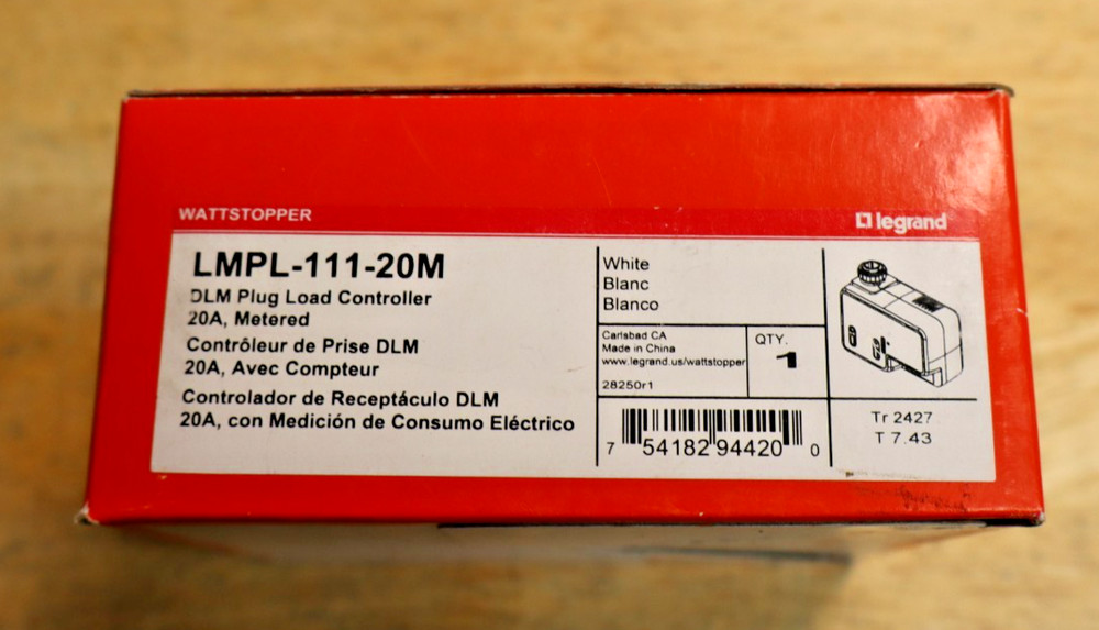 Legrand Wattstopper LMPL-111-20M DLM Plug Load Controller 20A