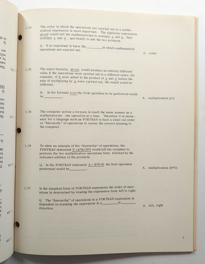 Lot 6 IBM Fortran Programmed Instruction Course Manuals 1963 Vintage Computing