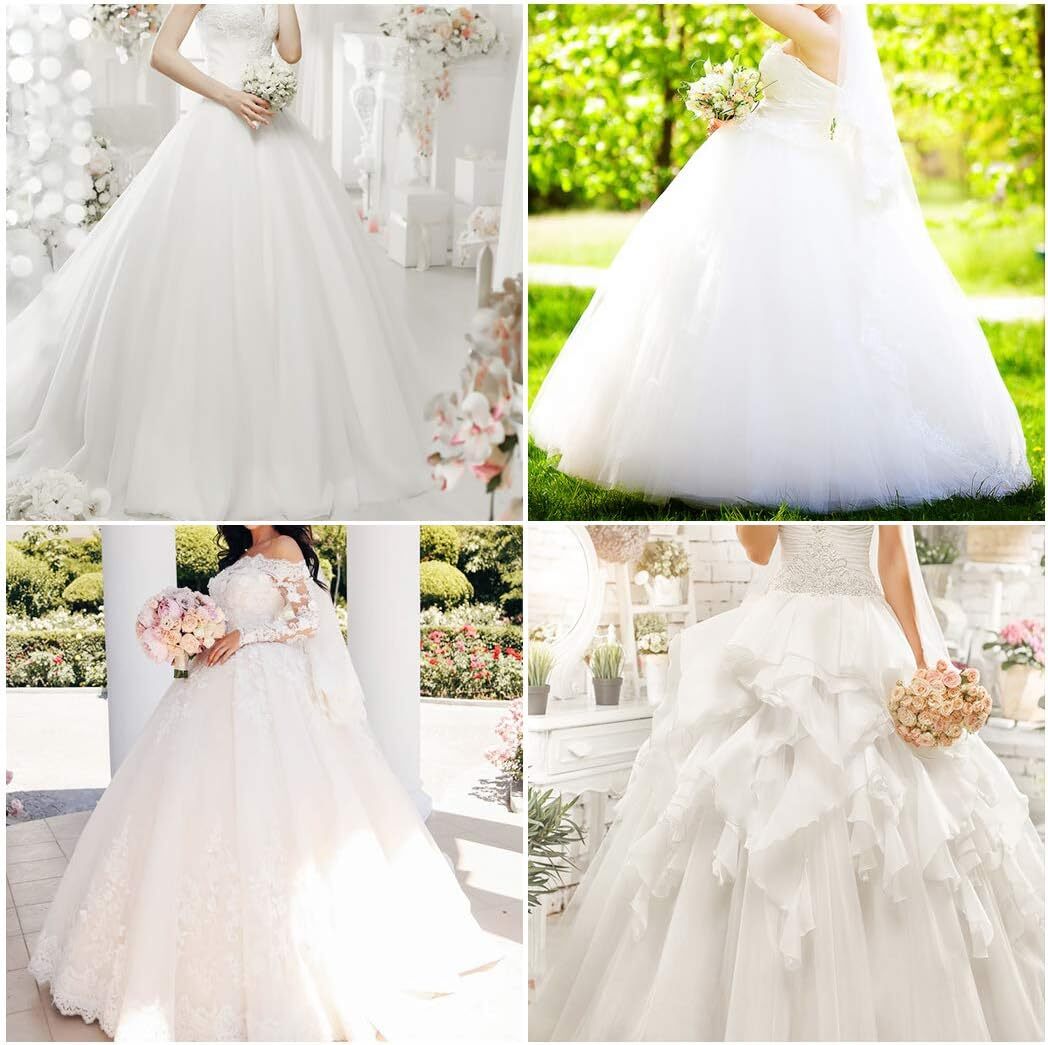 Full 6 Hoop Skirt Floor Length Crinoline Underskirt Wedding Dress Petticoat