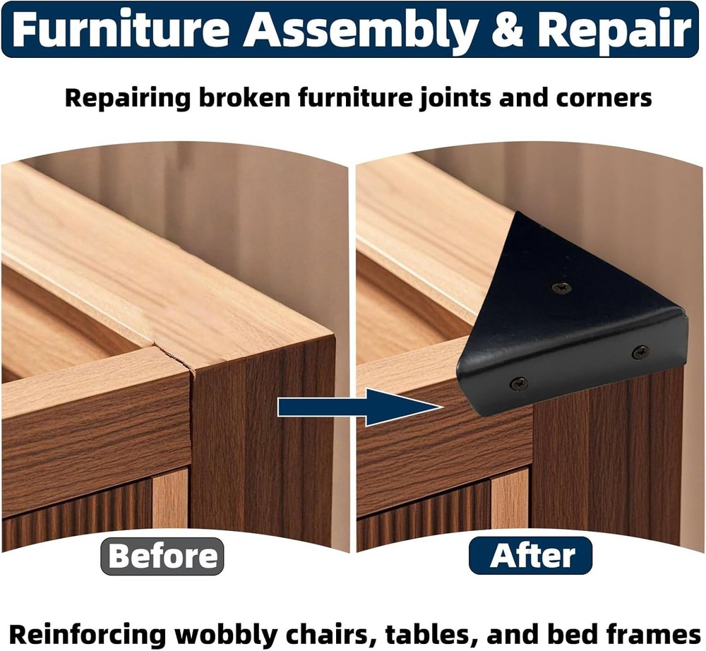 10 Pack Triangle Corner Braces Bracket 2.55'' - Metal Angle Shelf Connector B...