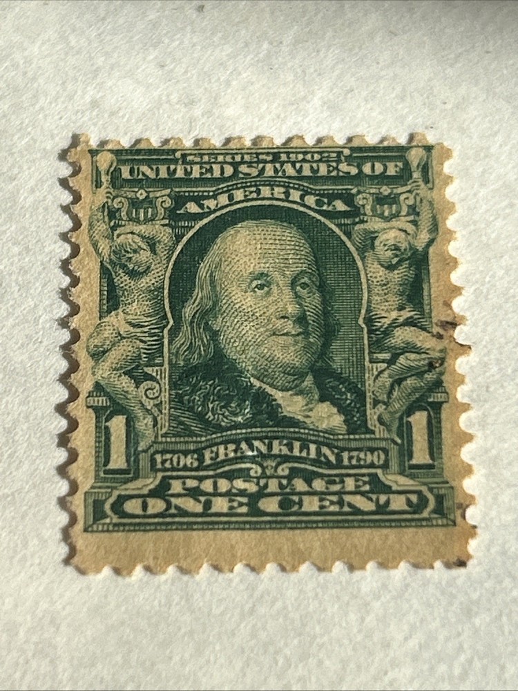 1902 Benjamin Franklin One Cent Stamp