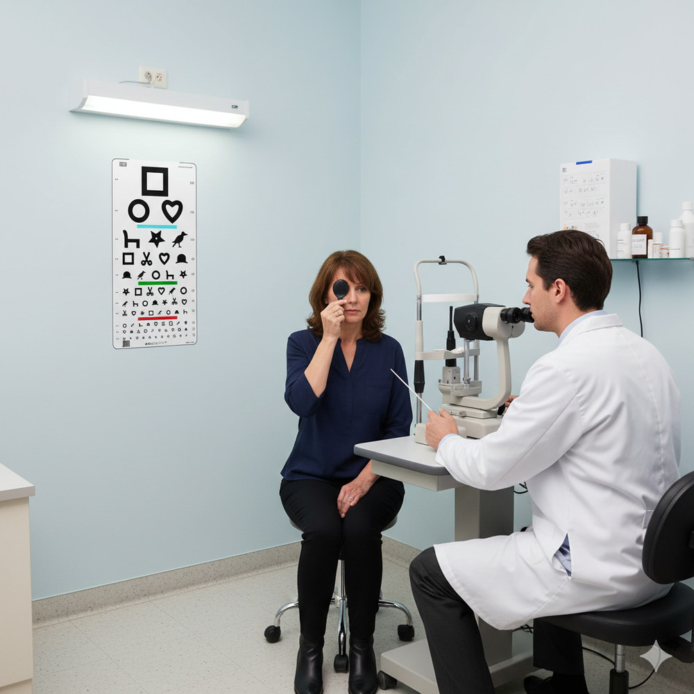 Ewing Illiterate Optometric Eye Chart Vision Testing Chart for Eye Exams