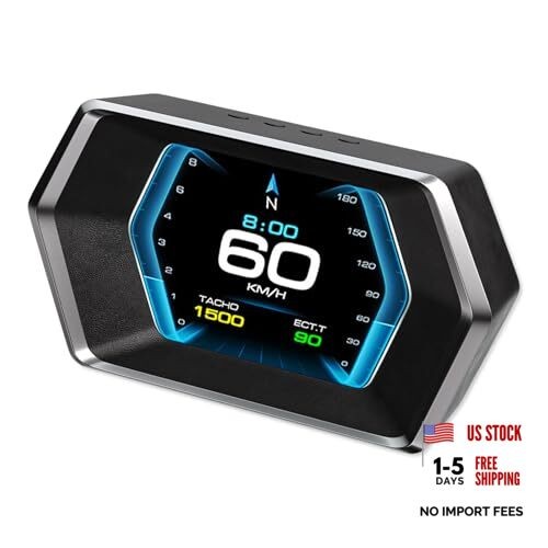 Car HUD Display, LCD Instrument Panel Speedometer with Overspeed Warning, BD-3