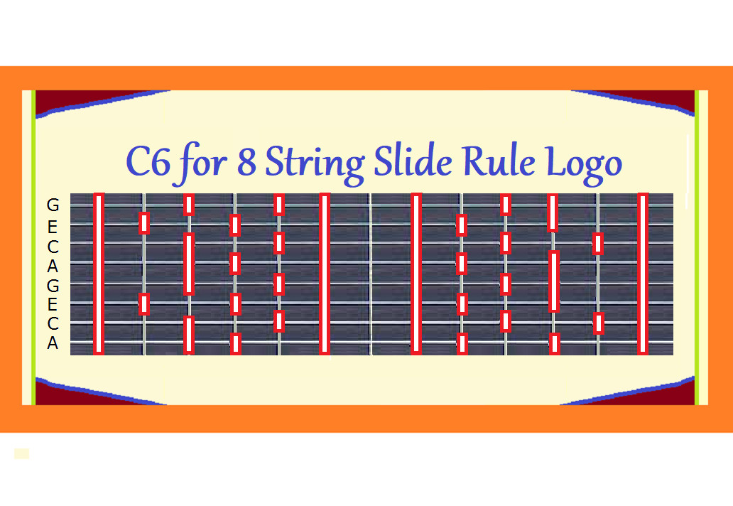 C6 TUNING FOR 8 EIGHT STRING LOGO REFRIGERATOR MAGNET