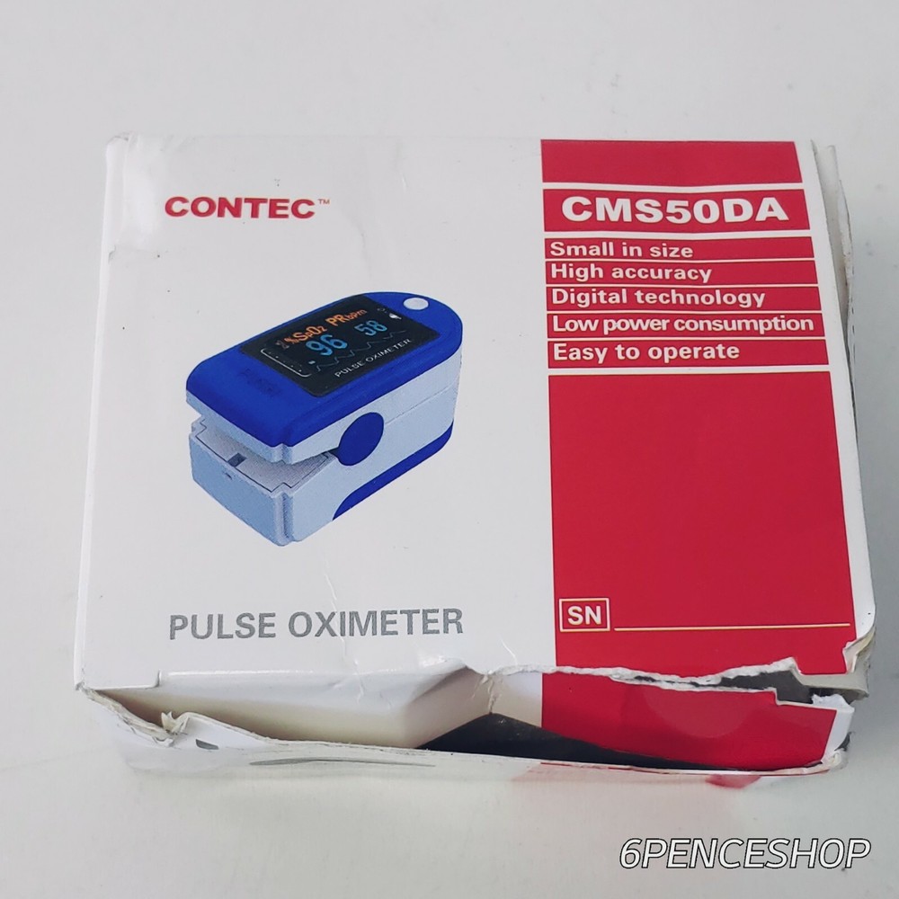 New In DENTED Box Contec Pulse Oximeter CMS50DA / Finger / Oxygen