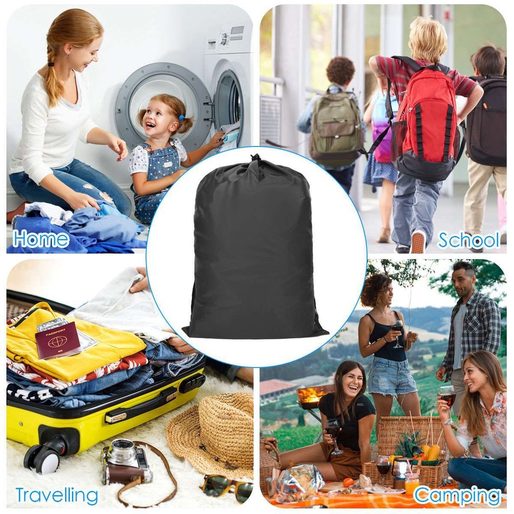 Large Laundry Bag Washing Clothes Storage Adjustable Strap Heavy Duty Drawstring