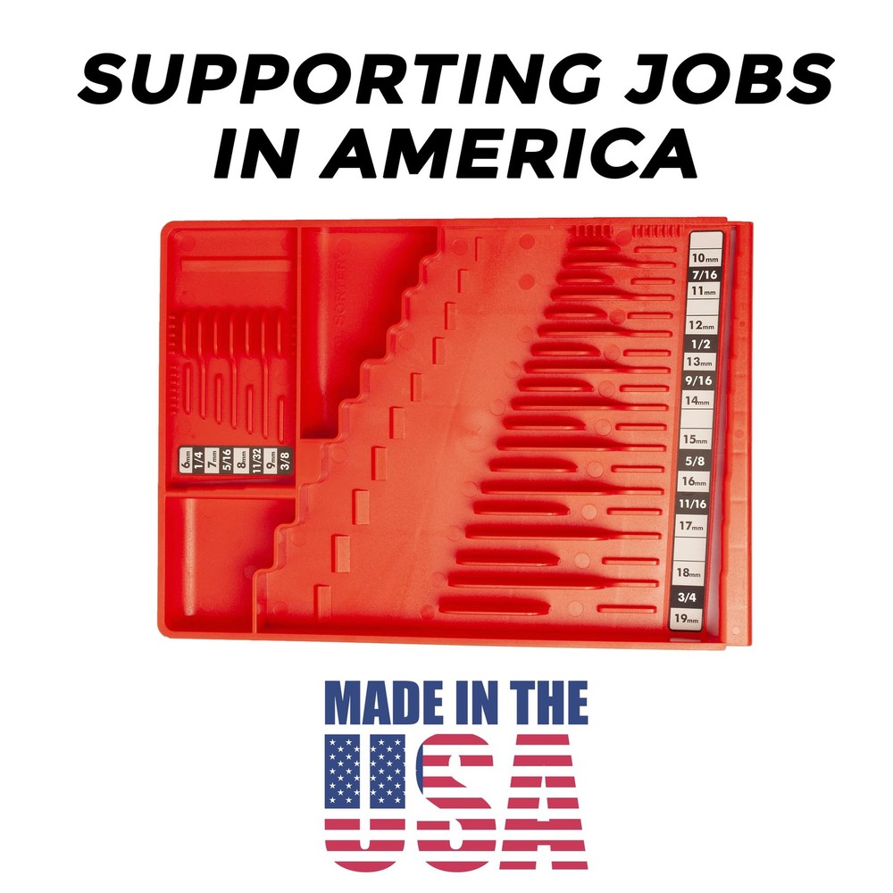 Tool Sorter Wrench Organizer - Red