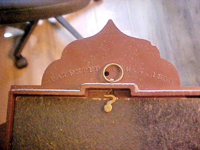 1855 Dated Cameo Themed Gutta Percha Thermoplastic Cabinet Card Wall Frame RARE!