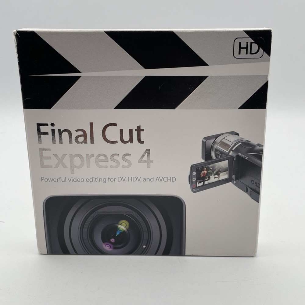 Apple Computer Final Cut Express 4 Video Editing Software DV HDV AVCHD Free Ship