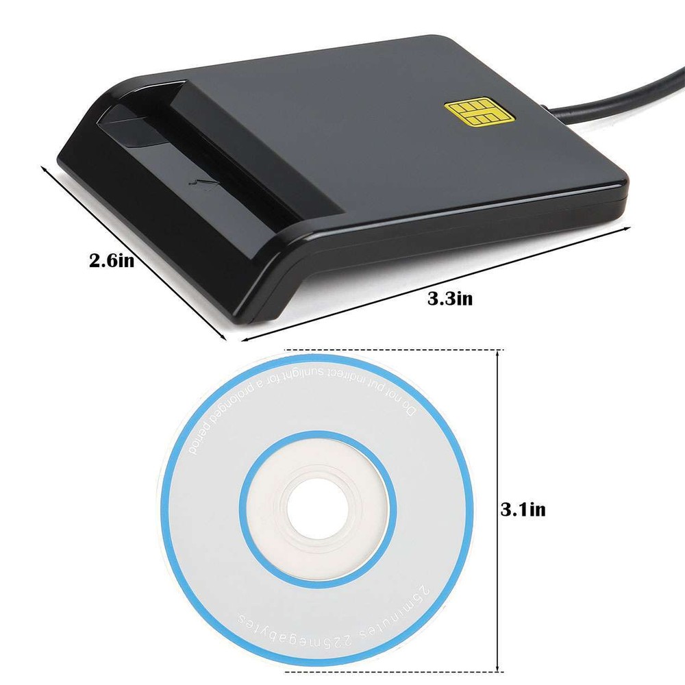 Smart Card Reader For DOD Military Common Access CAC compatible Windows Mac OS