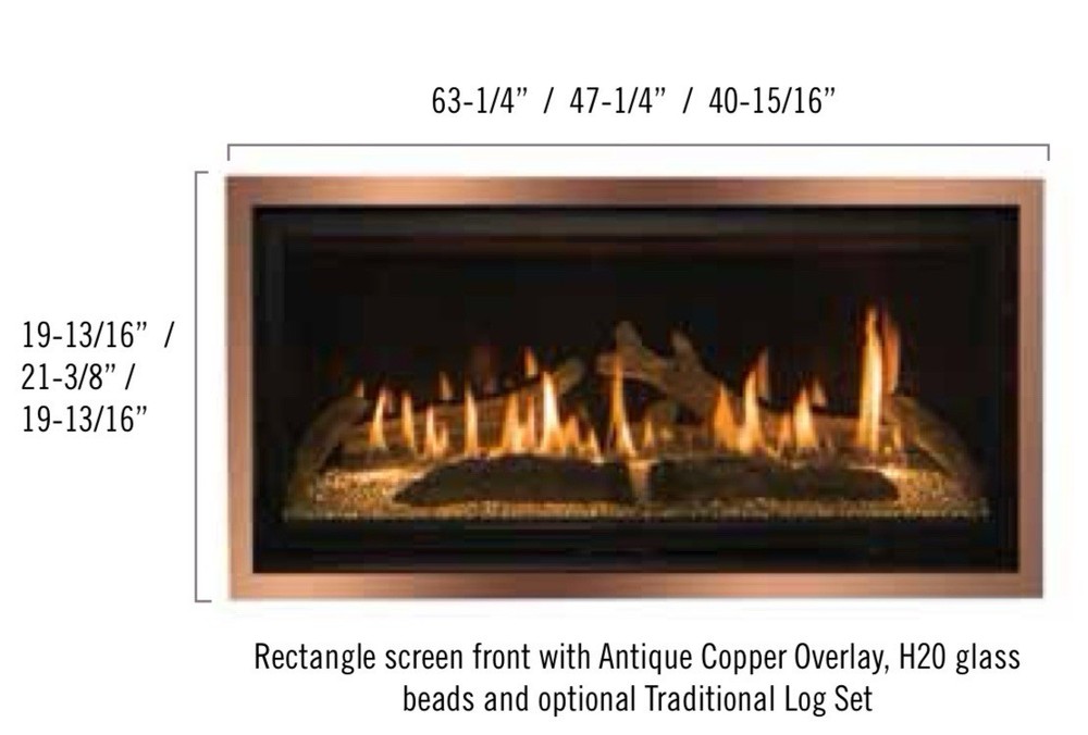 Slayton 42 Rectangular Screen Front Antique Copper RT34-RSF-AC