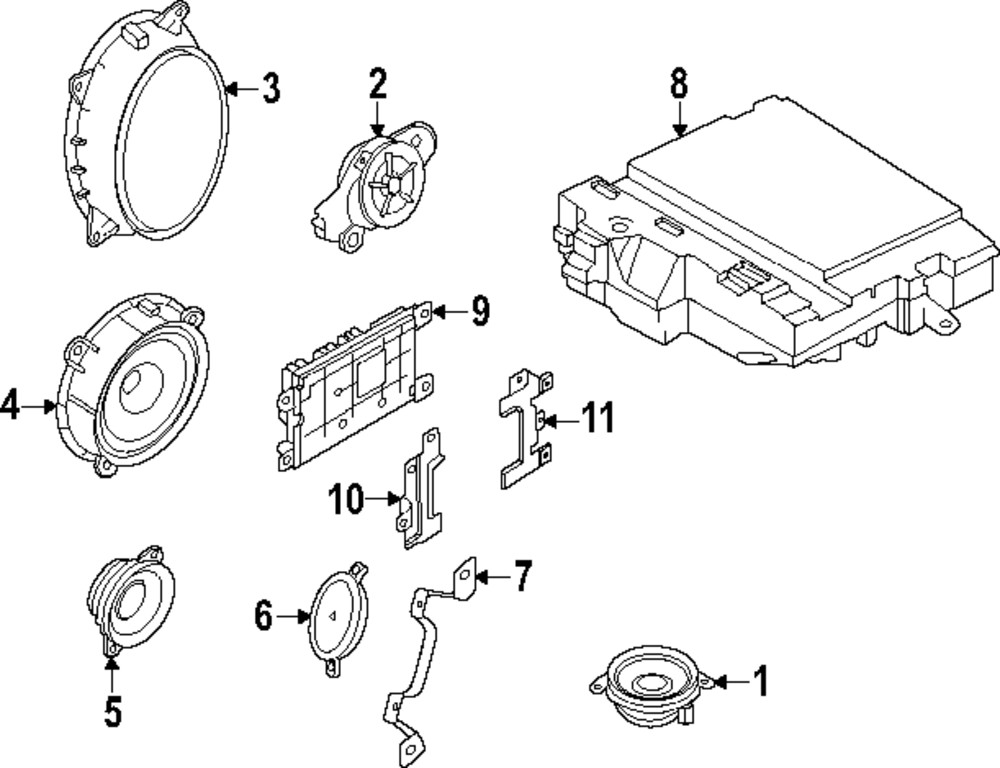 Genuine Nissan Amplifier Bracket 28070-7JA0B
