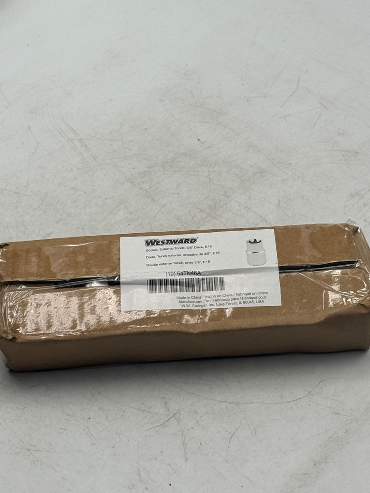 Westward Socket External Torx 3/8 Drive E16 54TN46A Tool Socket 10PK