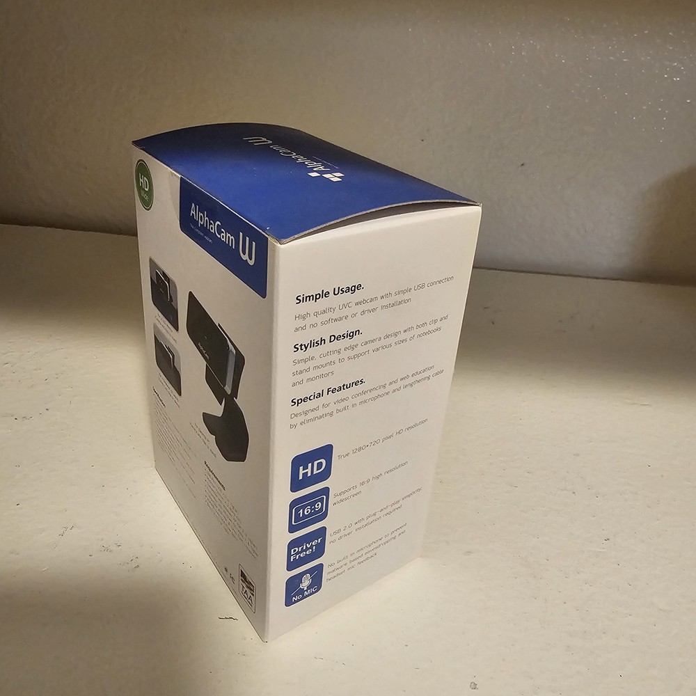 NIB DATA LOCKER Alphacam-W USB 2.0 Webcam black New In Box