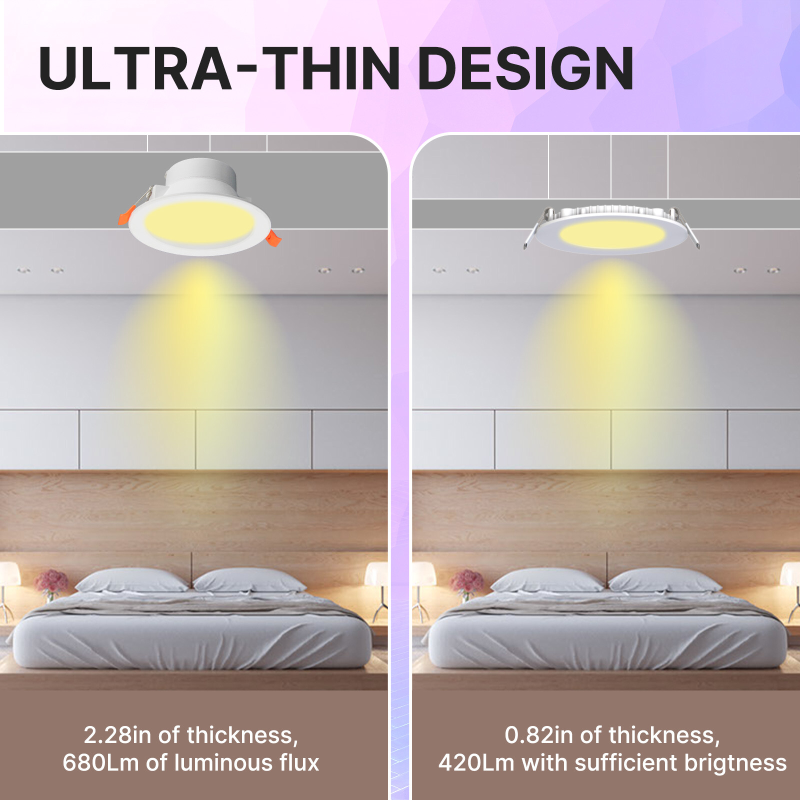 MOES ZigBee Smart LED Downlight Ultrathin Dimmable Spot Bulbs 6W RGB Cool + Warm