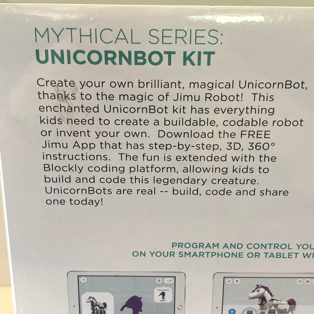 UBTECH Mythical Unicornbot Kit-App-Enabled Building & Coding Jimu Bot Stem NEW