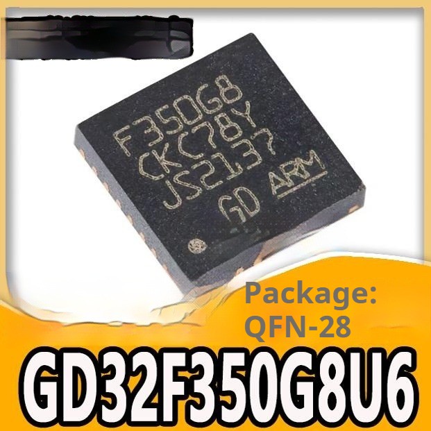 10PCS GD32F350G8U6TR QFN-28 ARM Cortex-M4 32-bit microcontroller-MCU chip