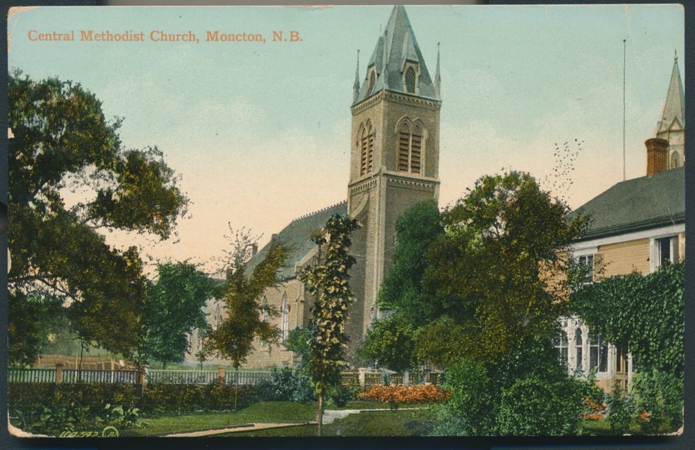 Lewisville, NB- 1908 Split Ring Cancel on Postcard