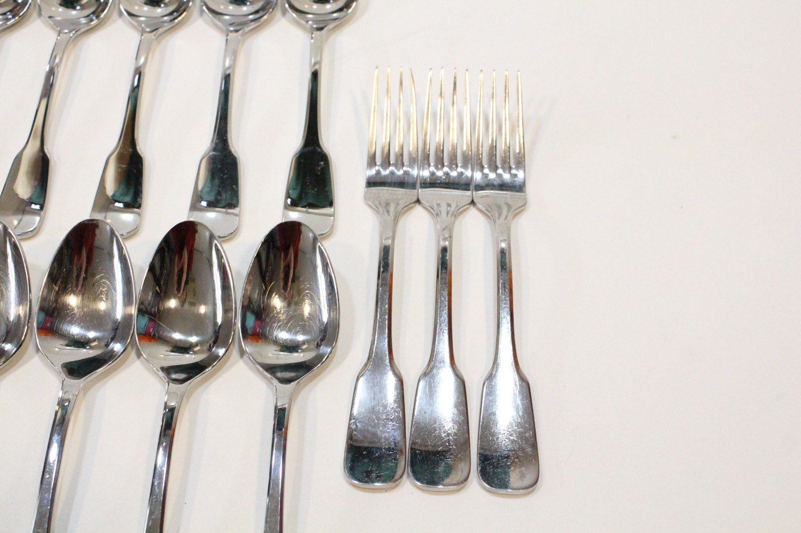 15 Piece Lot Ginkgo Helmick Alsace Stainless 18/8 Flatware