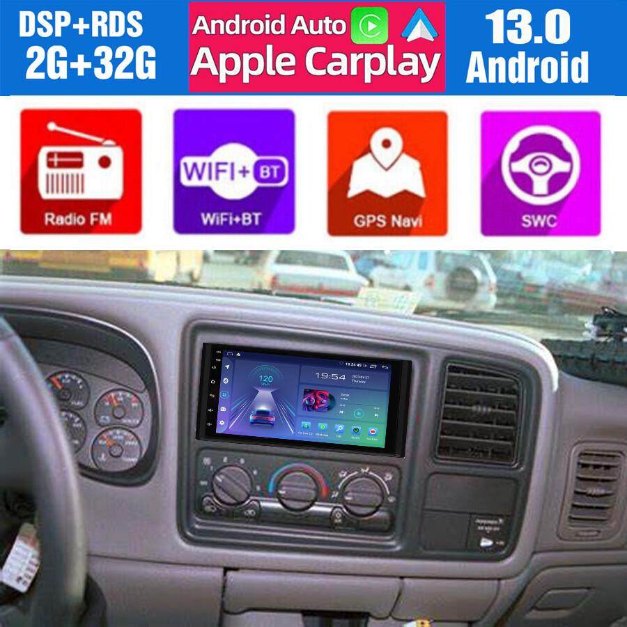 Para 2003-2006 GMC Chevrolet Radio estéreo para coche Carplay Cámara