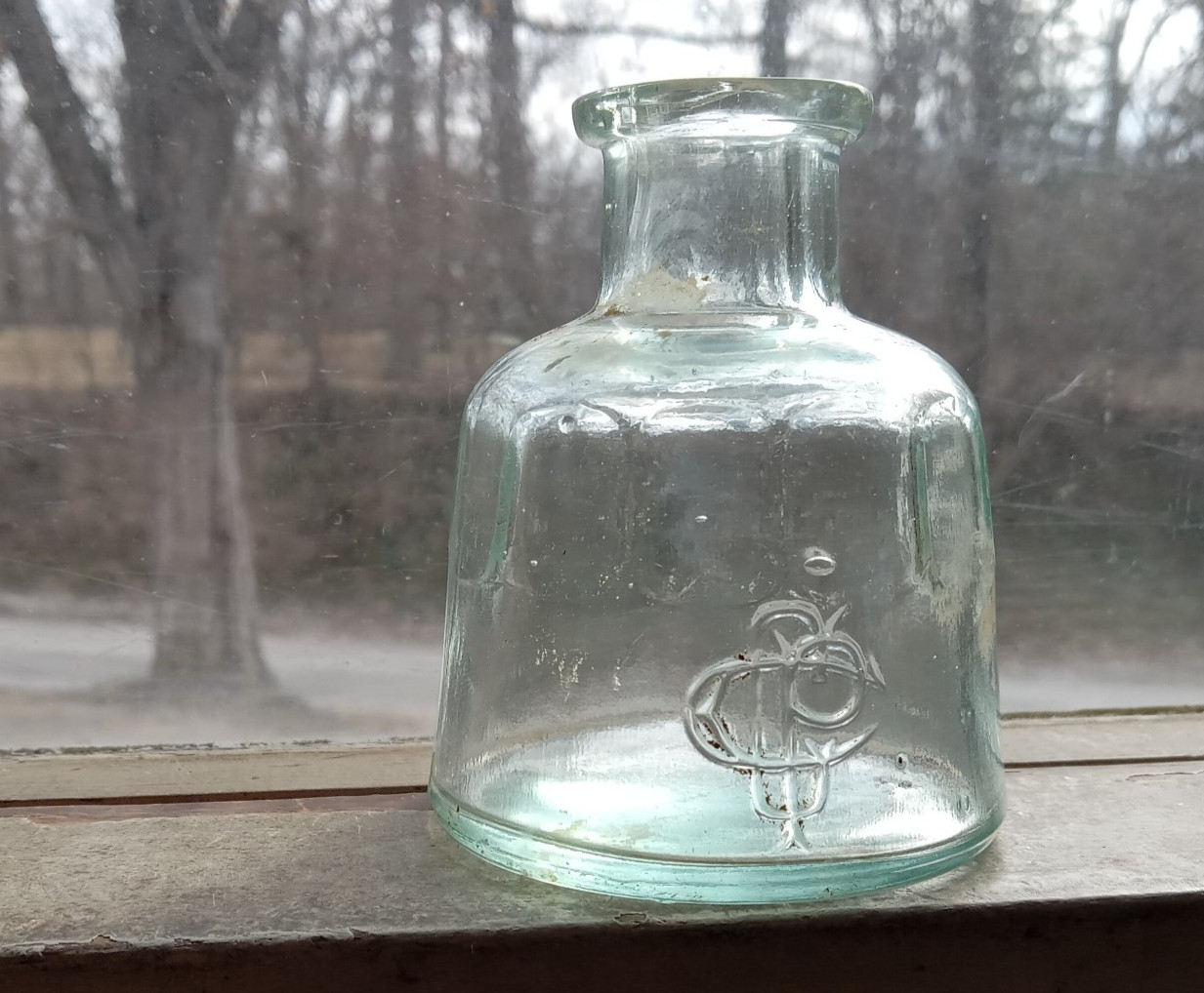 1890s CPCo (CROSS PEN CO PROVIDENCE,RI) CONE INK BOTTLE SHOWN DUG IN VIDEO