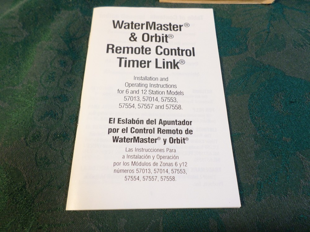 6 Station Orbit WaterMaster Sprinkler Remote Control Transmitter/Receiver-57013