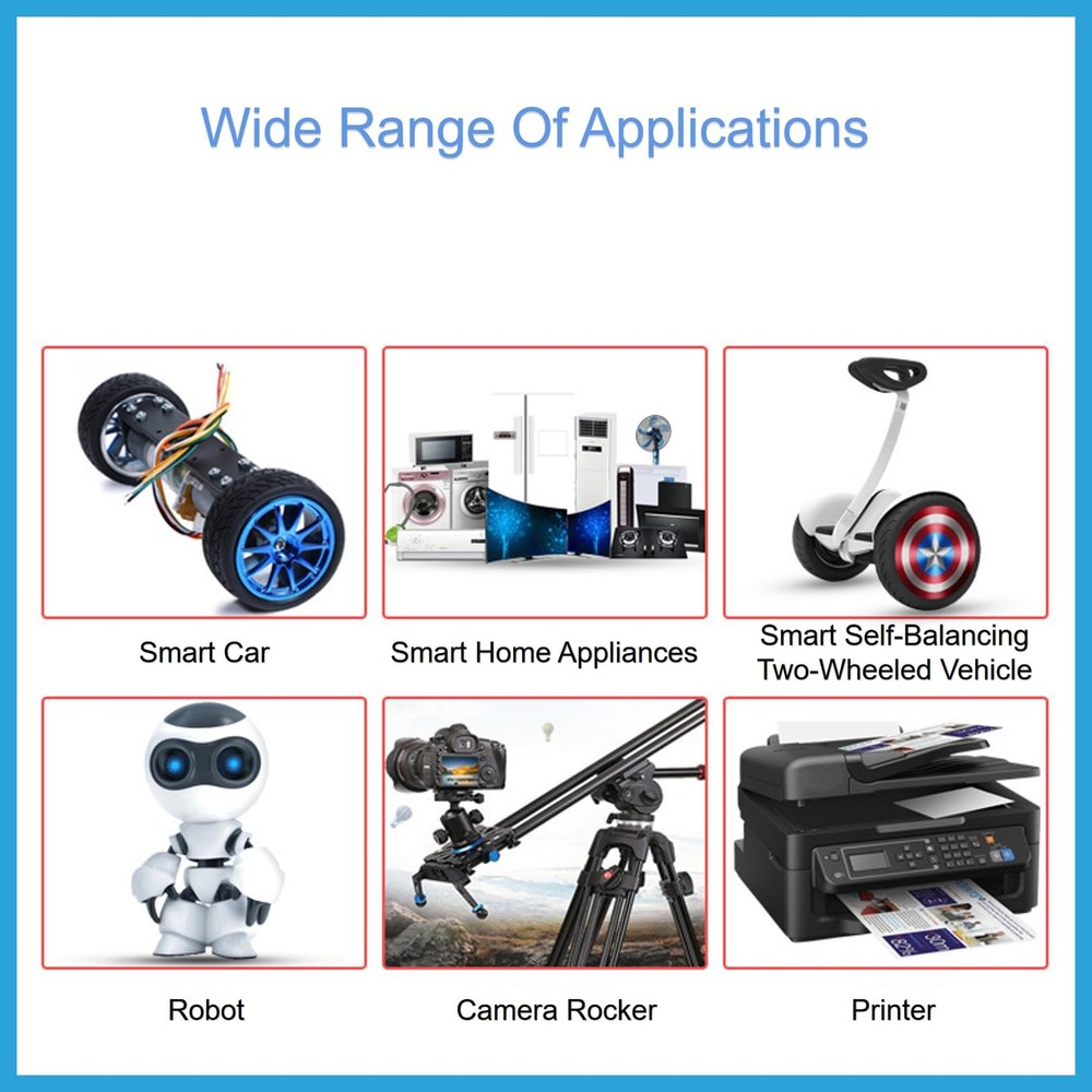 12V Motor with Encoder, DIY Encoder Gear Motor with Mounting Bracket 65mm Whe...