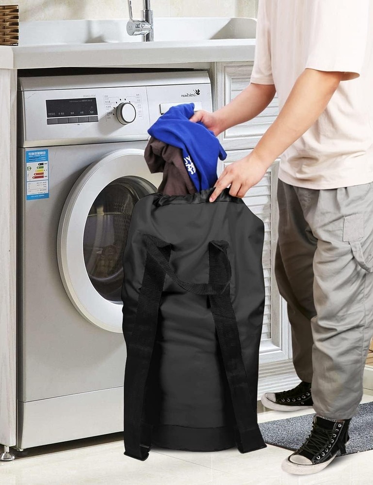 Large Capacity Waterproof Laundry Backpack - Perfect for Apartments & Camping