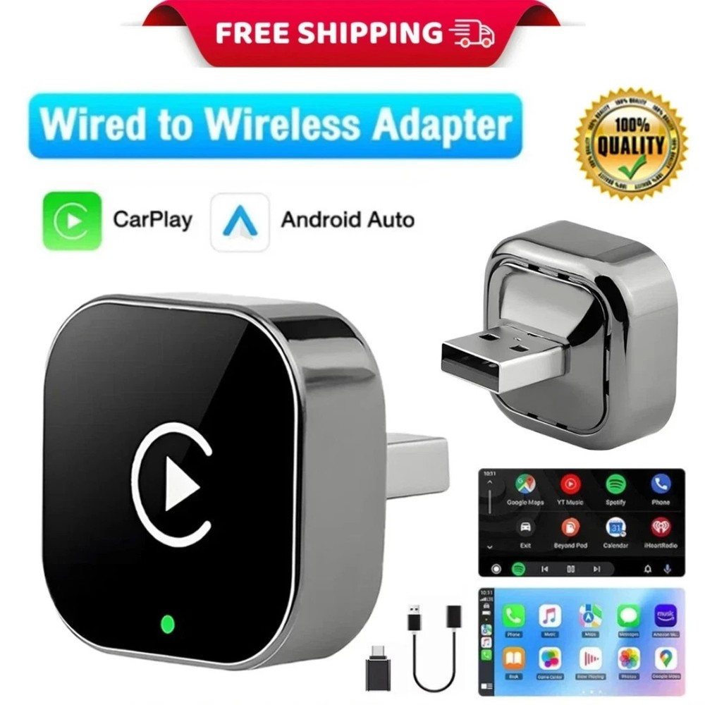 2025 USB Wireless CarPlay Adapter For iPhone Apple Wireless Dongle Plug ＆ Play