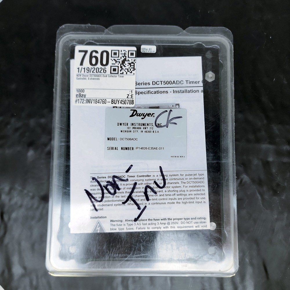 NEW Dwyer DCT506ADC 6Ch Dust Collector Timer Controller Board