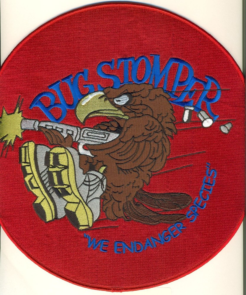 10 INCH ALIEN "BUG STOMPERS" PATCH - LGALIEN15
