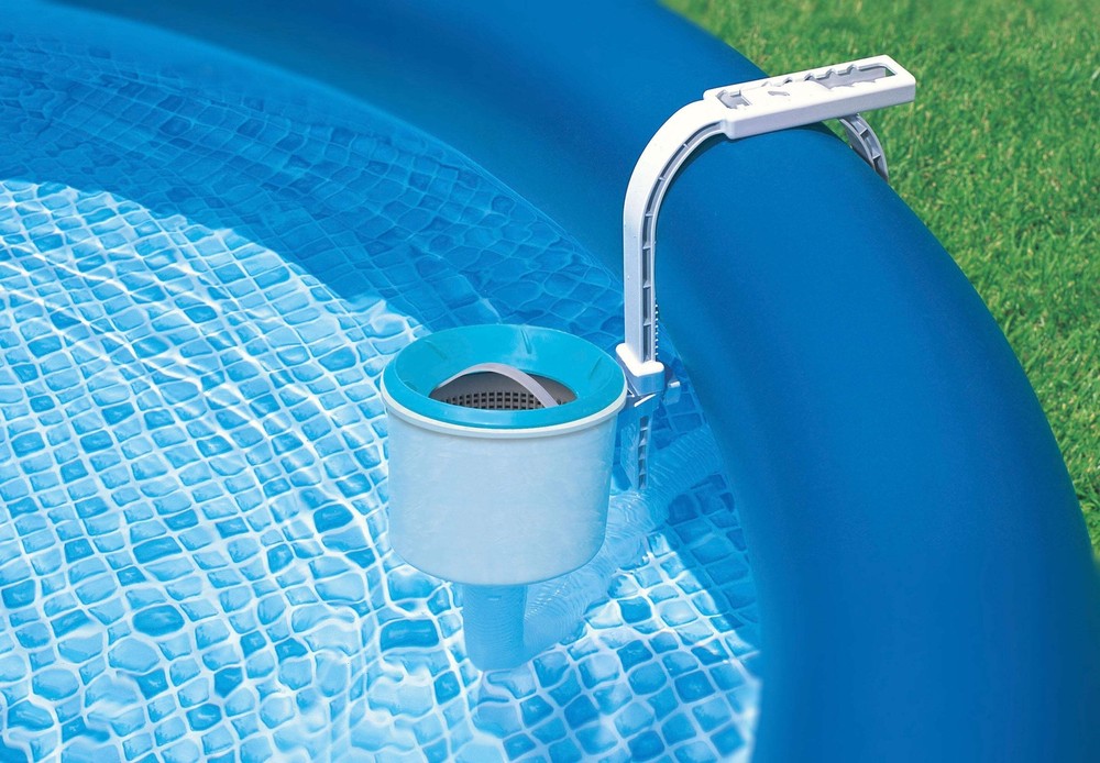 Intex Deluxe Wall-Mounted Swimming Pool Surface Automatic Clean Skimmer (2 Pack)
