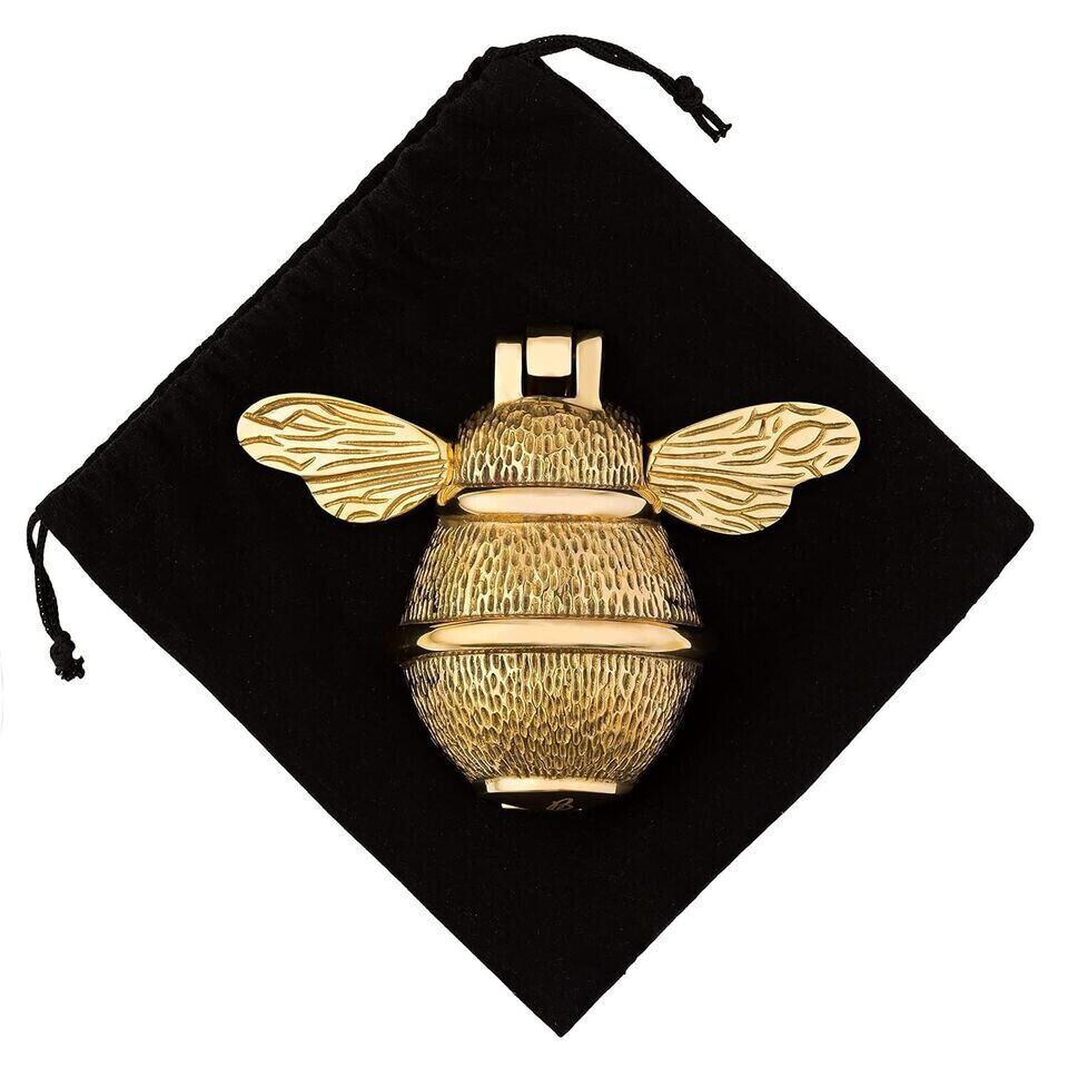 Handmade polish finish brown Solid Brass Front Gold Bee Door Knocker decor