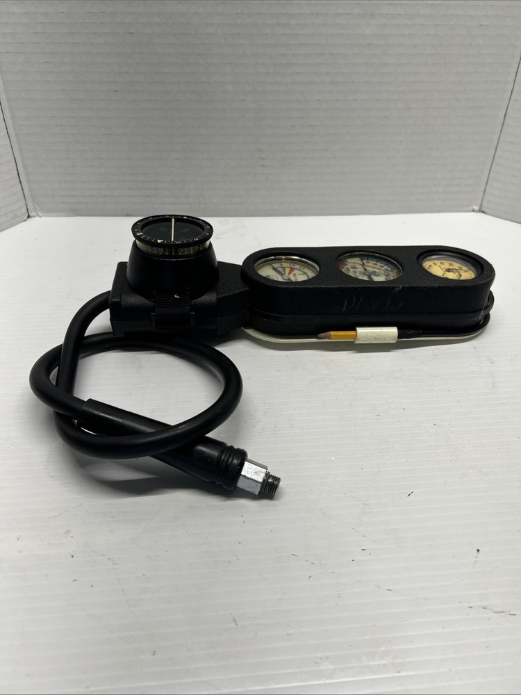 Scuba Triple Gauge Console. Vintage. Tested And Working.