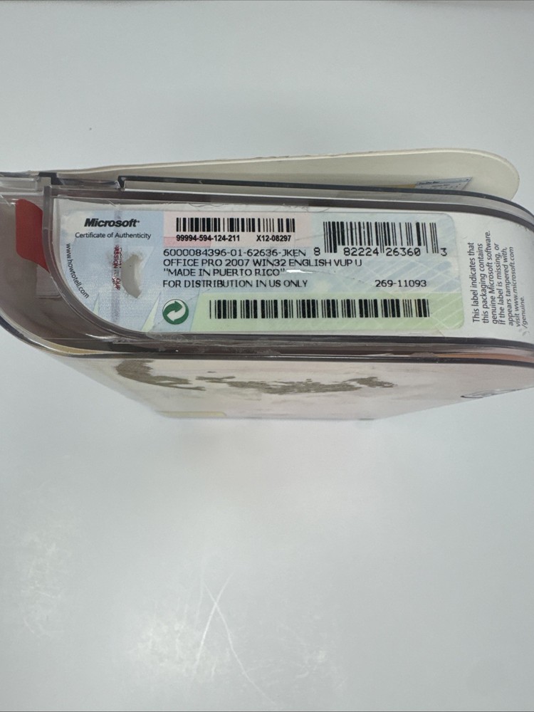 Microsoft Office Professional 2007 Upgrade Complete Windows Software w/Key