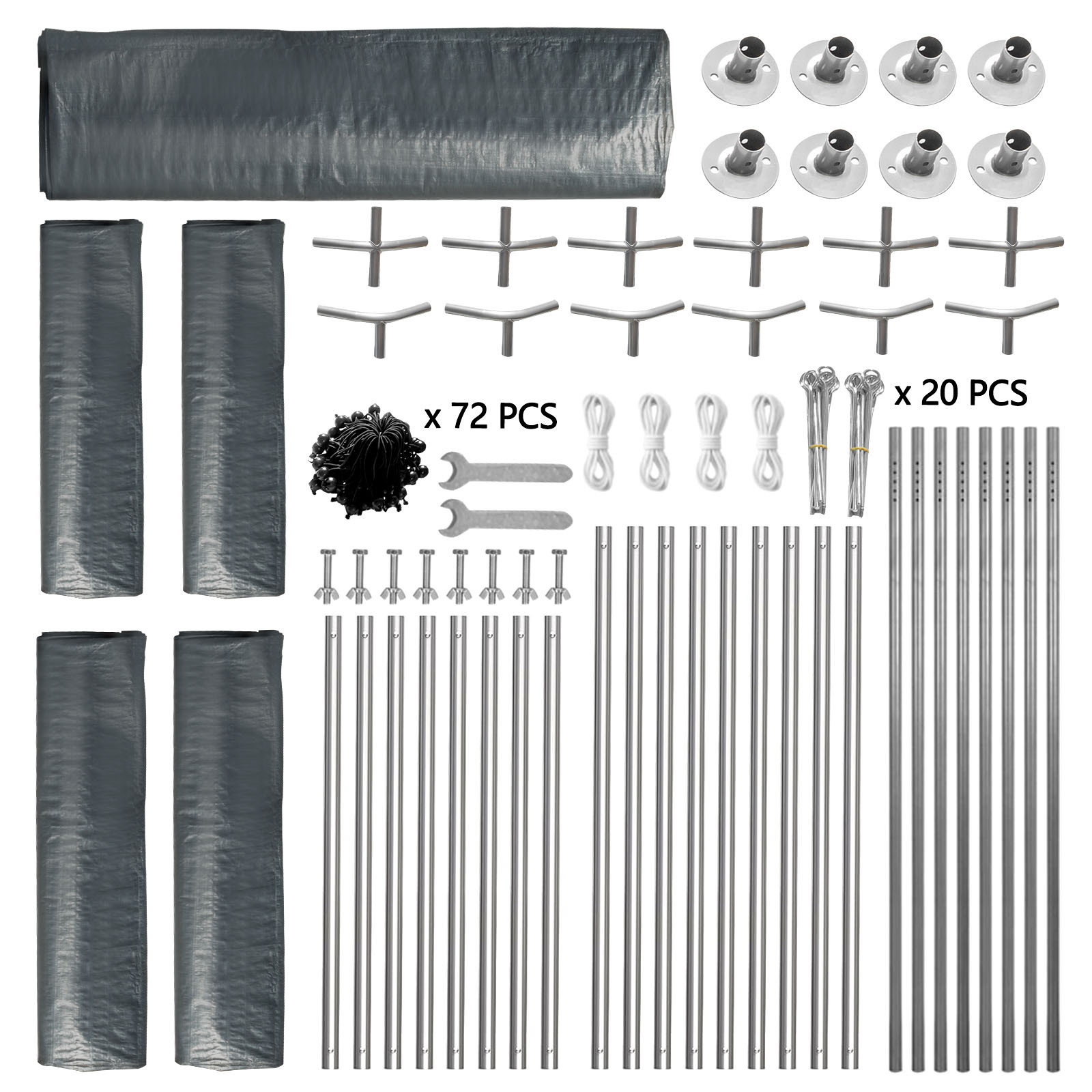 Carport Car Canopy Garage Shelter Tent 12x20FT 8 Legs Sidewalls & Windows
