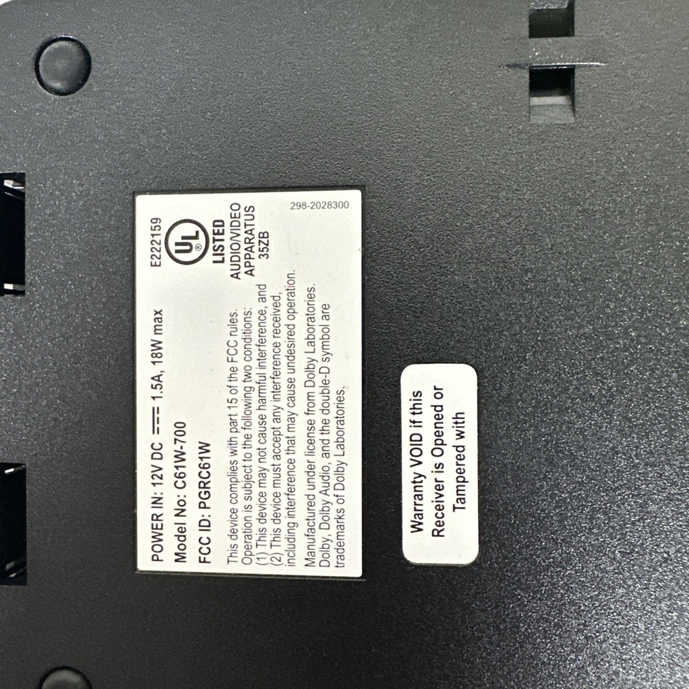 Direct TV Receiver Model C61W-700 - Includes Power Supply Cable