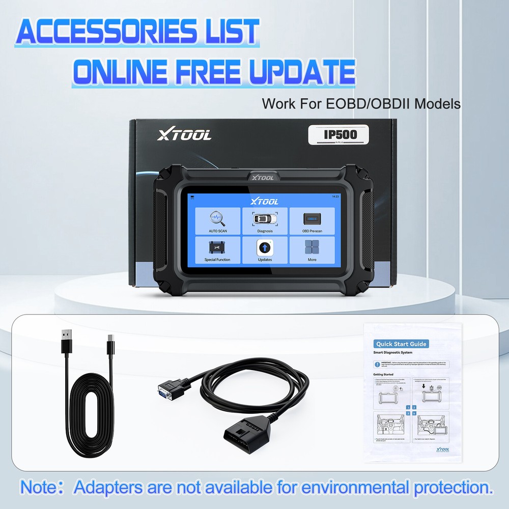 XTOOL IP500 Car OBD2 Scanner Diagnostic CANFD For GM All System Bidirectional