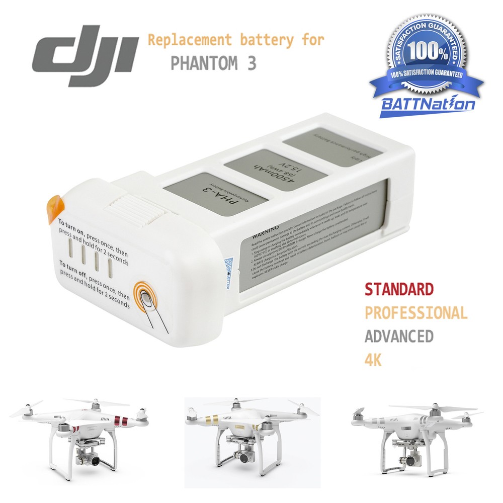 DJI Phantom3 Professional Advanced 4500mAh Intelligent LiPo Replacement Battery