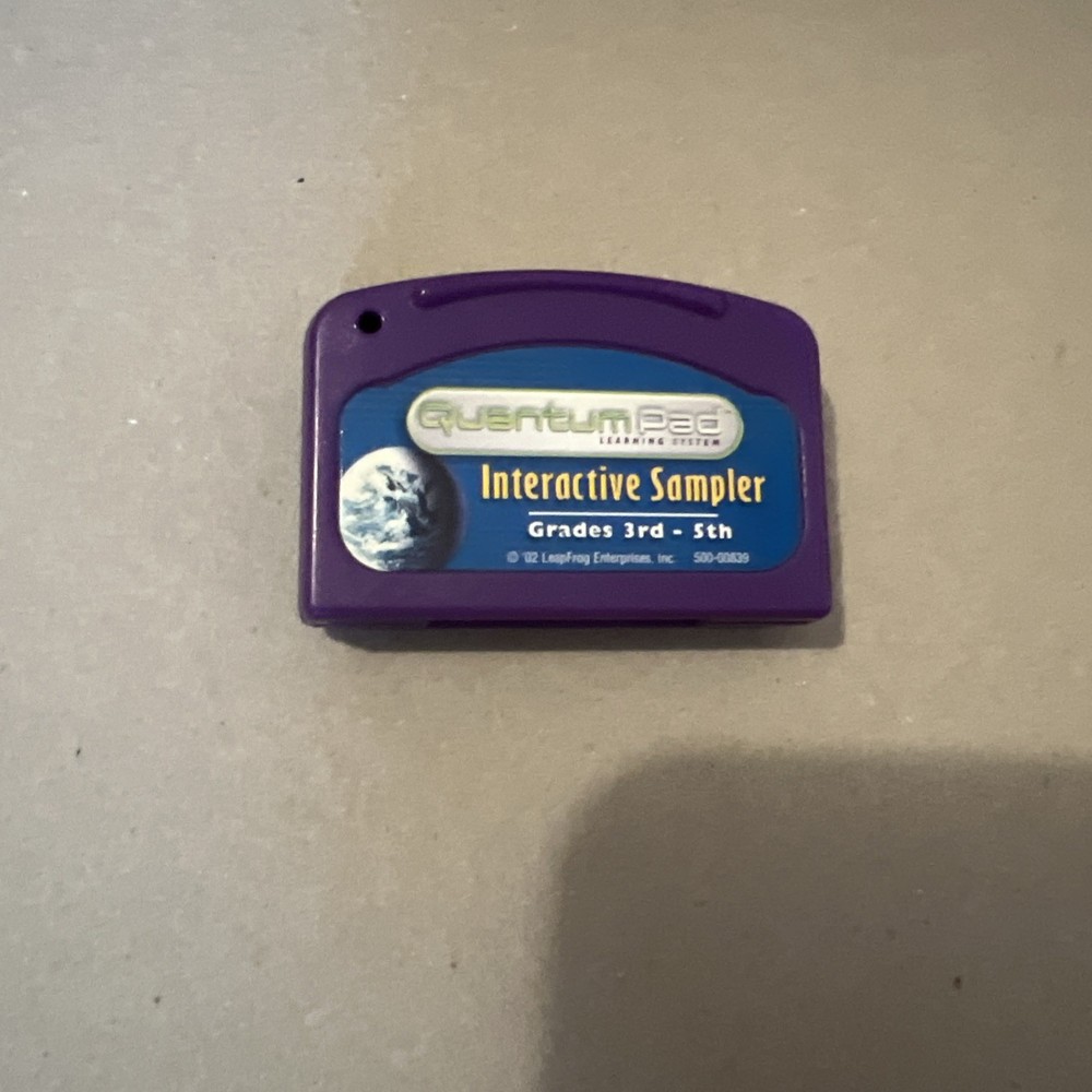 Leap Frog Quantum Pad Interactive Sampler Grades 3rd -5th Cartridge Only 2002