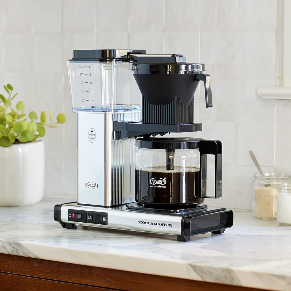 Effortless Brewing with Moccamaster 40 oz Drip Coffee Maker - Quiet & Automatic