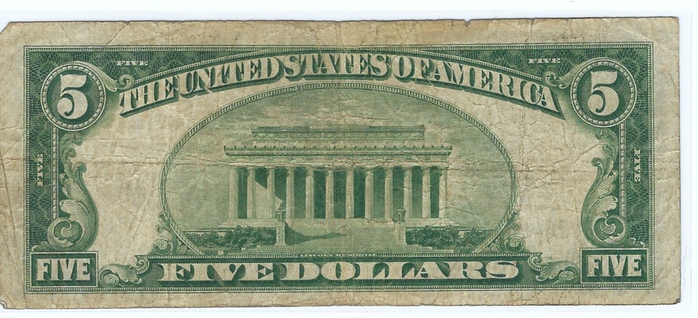 1934 $5 SILVER CERTIFICATE
